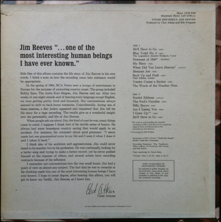Jim Reeves – Yours Sincerely, Jim Reeves - Image 4